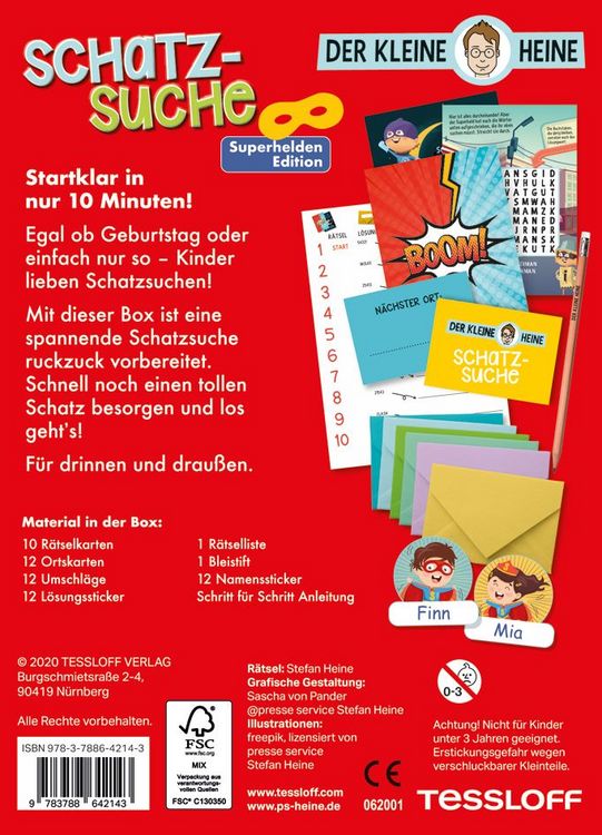 Produktbild: Der kleine Heine - Schatzsuche - Superhelden Edition (Spiel)