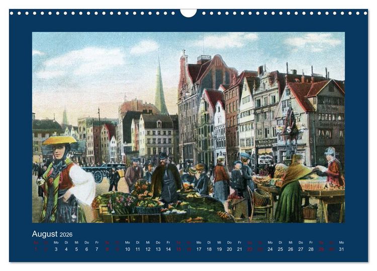 Produktbild: Lebendiges Hamburg von 1888 bis 1918 (Wandkalender 2026 DIN A3 quer), CALVENDO Monatskalender