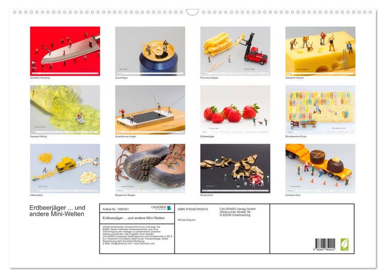 Produktbild: Erdbeerj&auml;ger ... und andere Mini-Welten (Wandkalender 2026 DIN A2 quer), CALVENDO Monatskalender