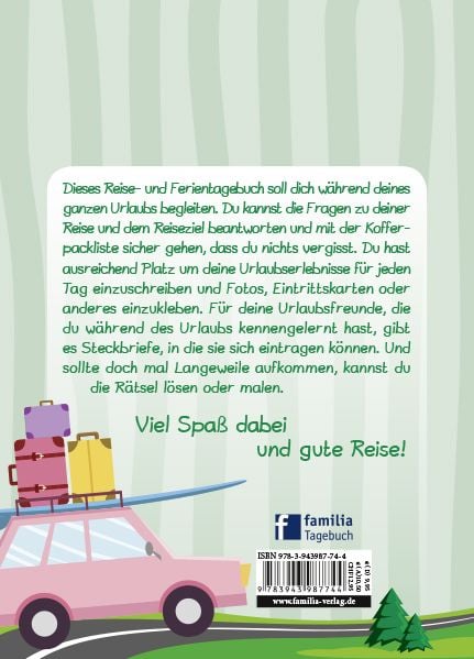 Produktbild: Mein Reise- und Ferientagebuch