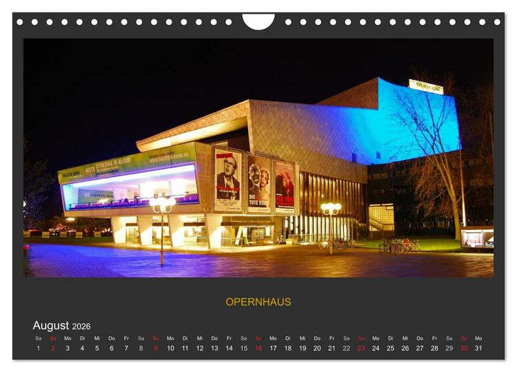 Produktbild: BONNER NACHTFARBEN (Wandkalender 2026 DIN A4 quer), CALVENDO Monatskalender
