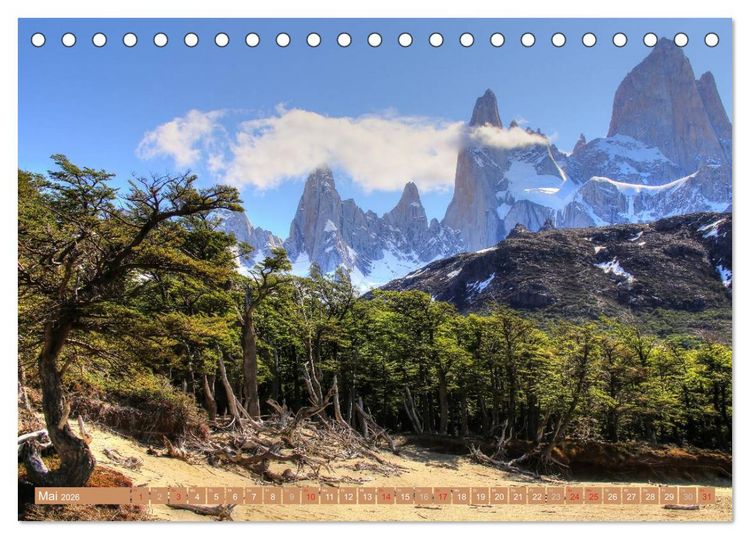 Produktbild: Wildes Patagonien - Abenteuer am Ende der Welt (Tischkalender 2026 DIN A5 quer), CALVENDO Monatskalender