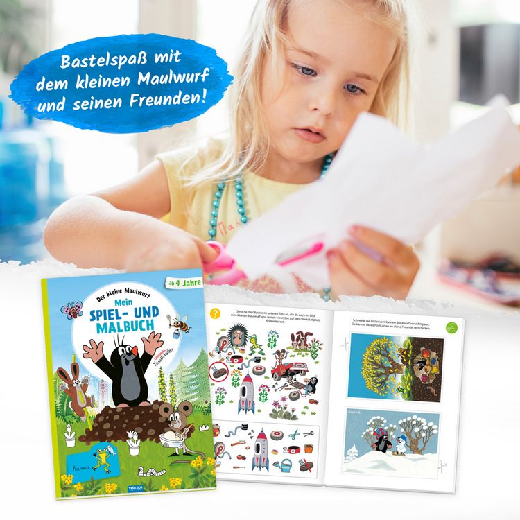 Produktbild: Tr&ouml;tsch Der kleine Maulwurf Mein Spiel- und Malbuch