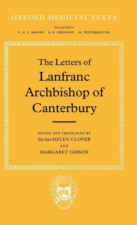 Produktbild: The Letters of Lanfranc, Archbishop of Canterbury