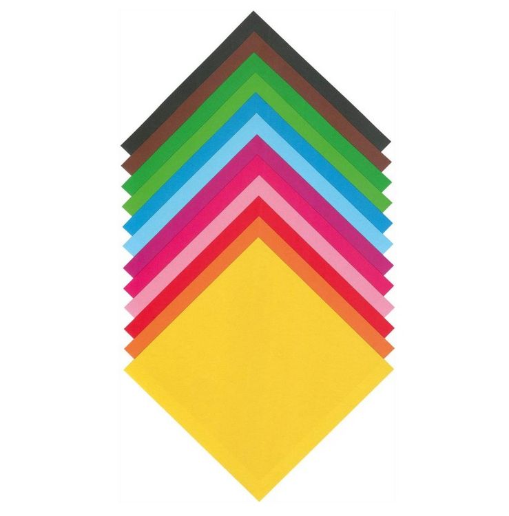 Produktbild: Folia Faltbl&auml;tter aus Origami Papier DUO UNI 80g/m&sup2;, 10x10cm, 96 Blatt, farbig sortiert