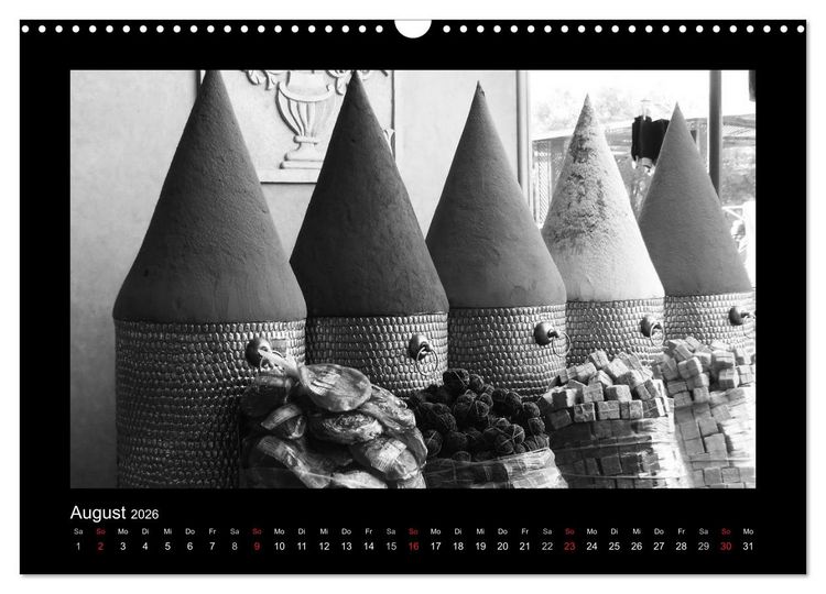 Produktbild: Marokko - Nostalgie in schwarz-weiss (Wandkalender 2026 DIN A3 quer), CALVENDO Monatskalender
