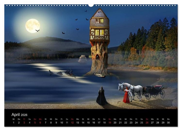 Produktbild: Mystische und romantische M&auml;rchenwelt Mausopardia (hochwertiger Premium Wandkalender 2026 DIN A2 quer), Kunstdruck in Hochglanz