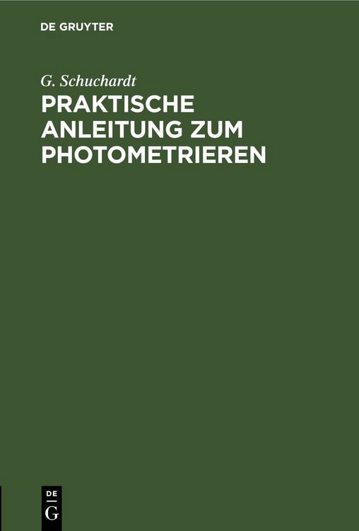 Produktbild: Praktische Anleitung zum Photometrieren