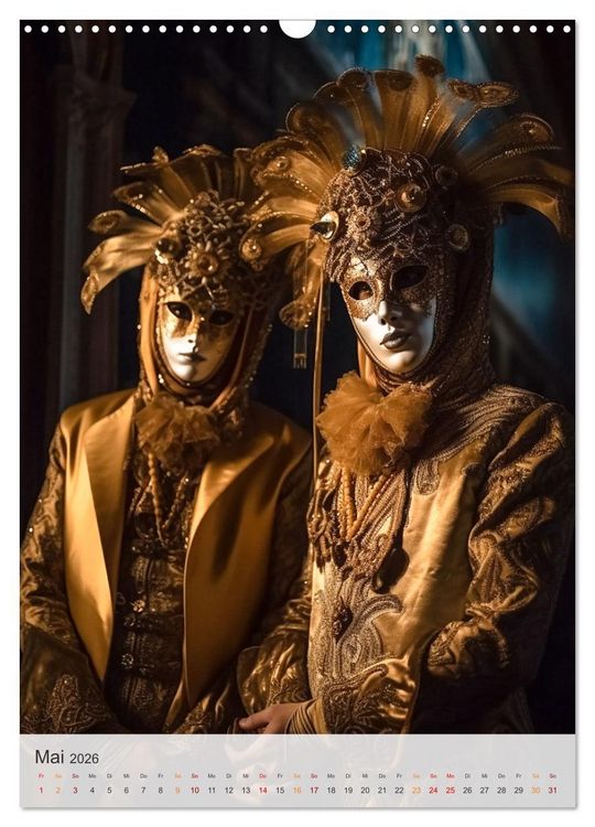 Produktbild: Karneval in Venedig (Wandkalender 2026 DIN A3 hoch), CALVENDO Monatskalender