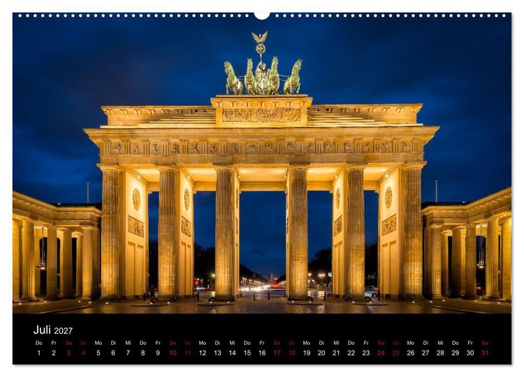 Produktbild: Eine Reise durch Berlin bei Nacht (hochwertiger Premium Wandkalender 2027 DIN A2 quer), Kunstdruck in Hochglanz