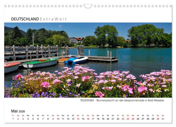 Produktbild: Wei&szlig;blaue Impressionen vom Tegernsee (Wandkalender 2026 DIN A3 quer), CALVENDO Monatskalender