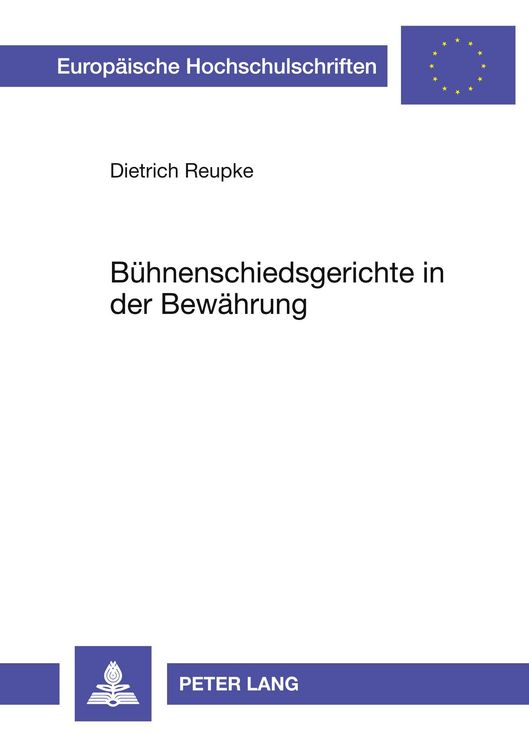 Produktbild: B&uuml;hnenschiedsgerichte in der Bew&auml;hrung