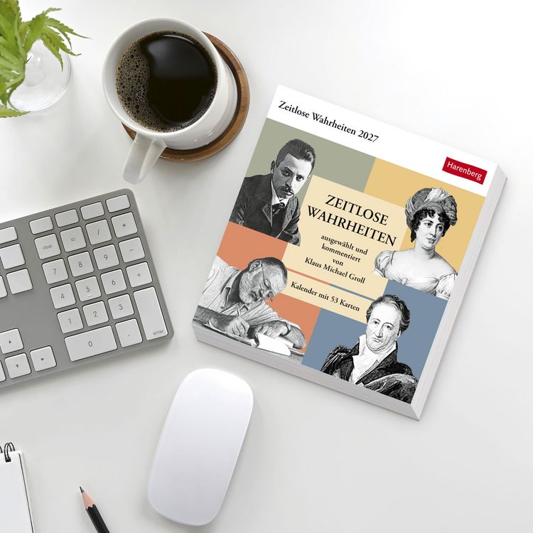 Produktbild: Zeitlose Wahrheiten Postkartenkalender 2027 - Kalender mit 53 Karten, ausgew&auml;hlt und kommentiert von Klaus Michael Groll