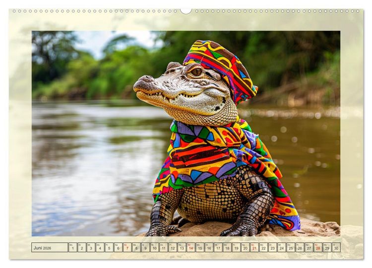 Produktbild: Reptilien-Fashion. Im Rampenlicht der Wildnis (Wandkalender 2026 DIN A2 quer), CALVENDO Monatskalender