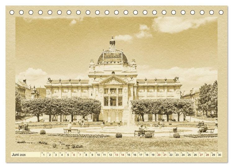 Produktbild: Zagreb &ndash; Ein Kalender im Zeitungsstil (Tischkalender 2026 DIN A5 quer), CALVENDO Monatskalender