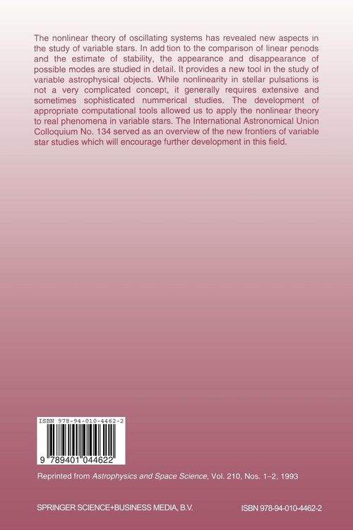 Produktbild: Nonlinear Phenomena in Stellar Variability