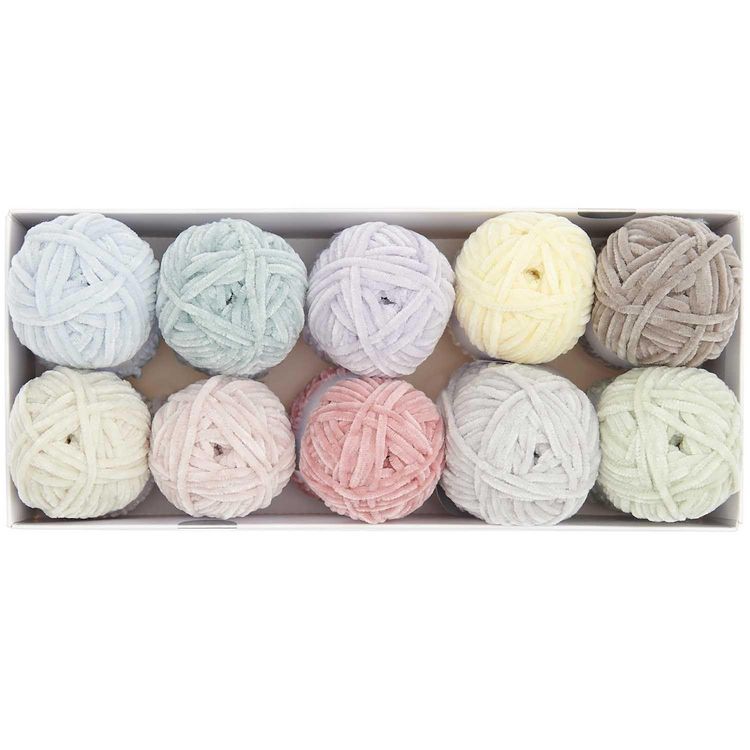 Produktbild: Ricorumi Set 10er "Nilli Nilli pastel", Farben: 002, 005, 007, 025, 018, 014, 016, 011, 003, 022