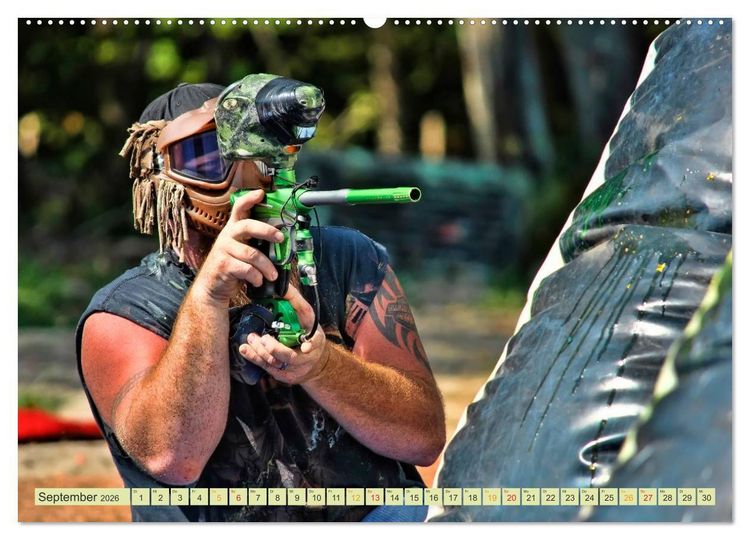 Produktbild: Paintball - so cool (Wandkalender 2026 DIN A2 quer), CALVENDO Monatskalender