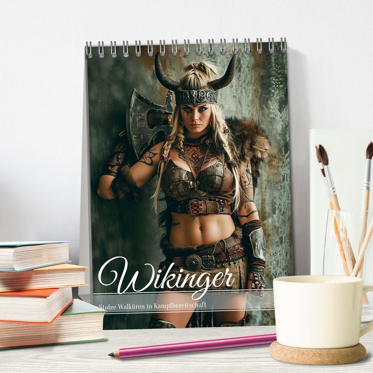 Produktbild: Wikinger - Stolze Walk&uuml;ren in Kampfbereitschaft (Tischkalender 2026 DIN A5 hoch), CALVENDO Monatskalender