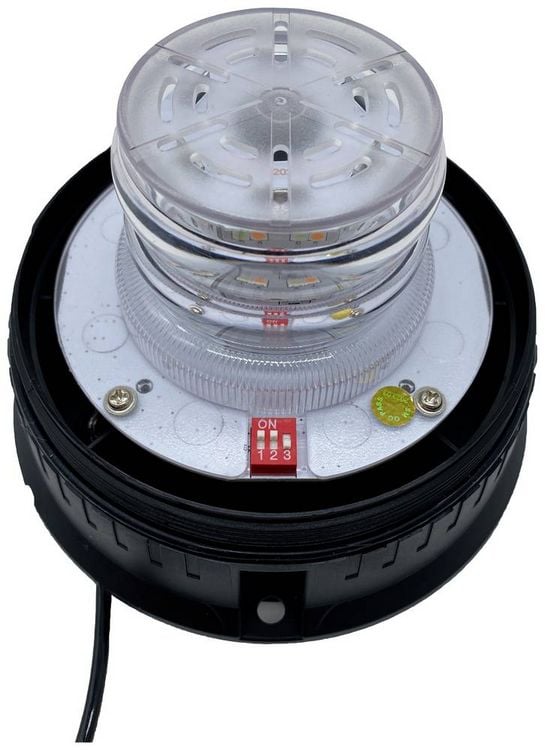 Produktbild: Berger & Schr&ouml;ter Rundumleuchte SM825HCAB 12 V, 24 V mit KFZ-Stecker, &uuml;ber Bordnetz Magnet-Befestigung, Schraubmontage, Saugnapf Blau, Orange