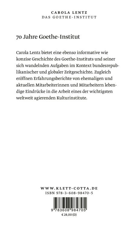 Produktbild: Das Goethe-Institut