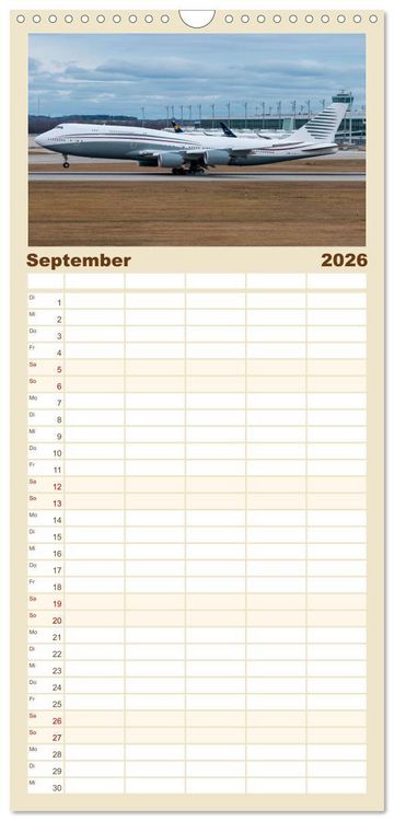 Produktbild: Familienplaner 2026 - Boeing 747 Kalender mit 5 Spalten (Wandkalender, 21 x 45 cm) CALVENDO