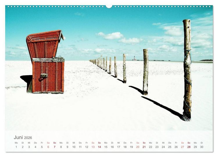 Produktbild: St. Peter-Ording durch die Jahreszeiten (Wandkalender 2026 DIN A2 quer), CALVENDO Monatskalender