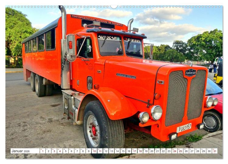 Produktbild: LKW-Busse - Made in Cuba (Wandkalender 2026 DIN A2 quer), CALVENDO Monatskalender