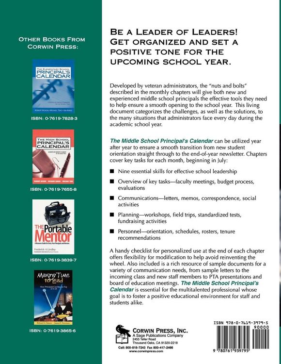 Produktbild: The Middle School Principal's Calendar
