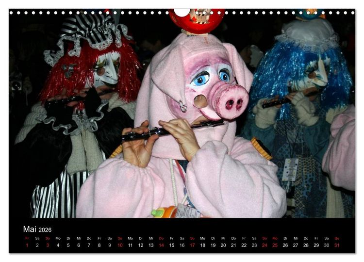 Produktbild: Basler Fasnacht - die drey scheenschte D&auml;&auml;g (Wandkalender 2026 DIN A3 quer), CALVENDO Monatskalender