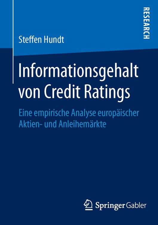 Produktbild: Informationsgehalt von Credit Ratings
