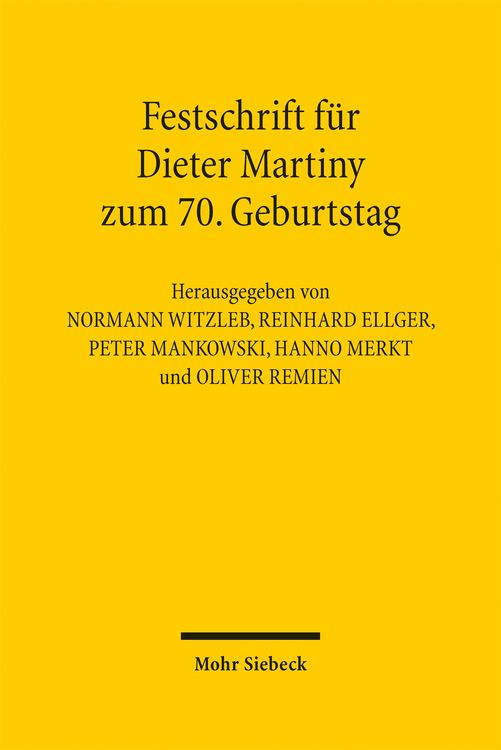 Produktbild: Festschrift f&uuml;r Dieter Martiny zum 70. Geburtstag
