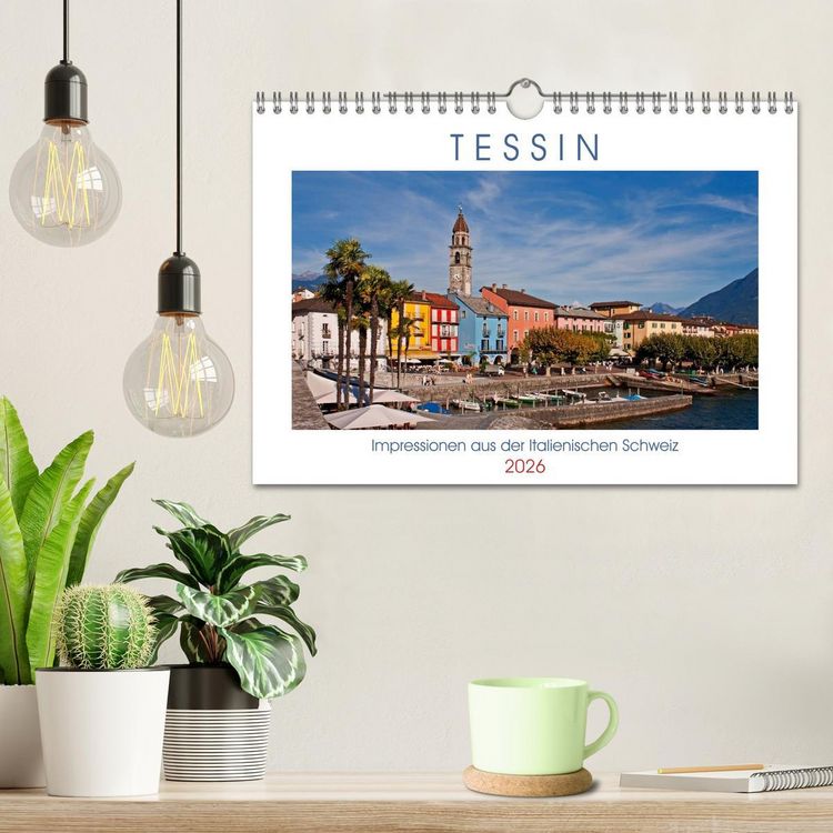 Produktbild: Tessin, Impressionen aus der Italienischen Schweiz (Wandkalender 2026 DIN A4 quer), CALVENDO Monatskalender