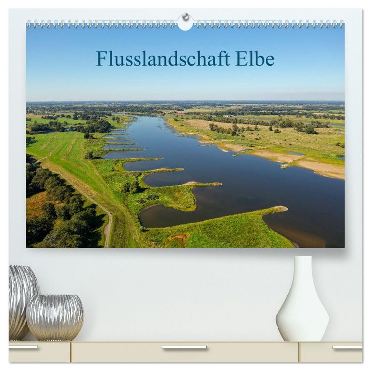 Produktbild: Flusslandschaft Elbe (hochwertiger Premium Wandkalender 2026 DIN A2 quer), Kunstdruck in Hochglanz