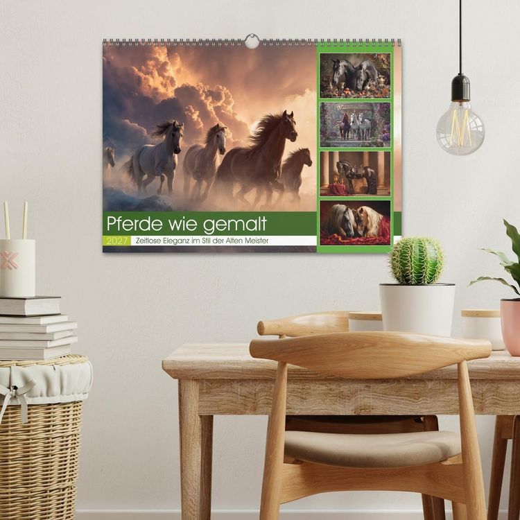 Produktbild: Pferde wie gemalt (Wandkalender 2027 DIN A3 quer), CALVENDO Monatskalender