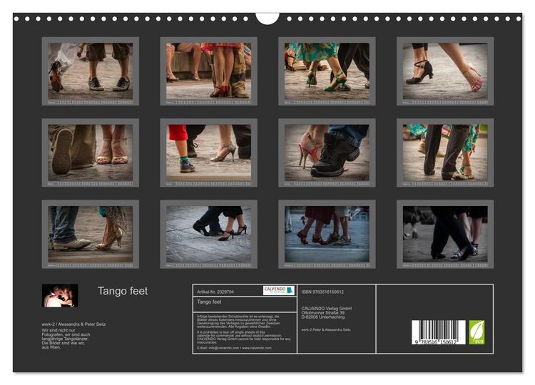 Produktbild: Tango feet (Wandkalender 2026 DIN A3 quer), CALVENDO Monatskalender