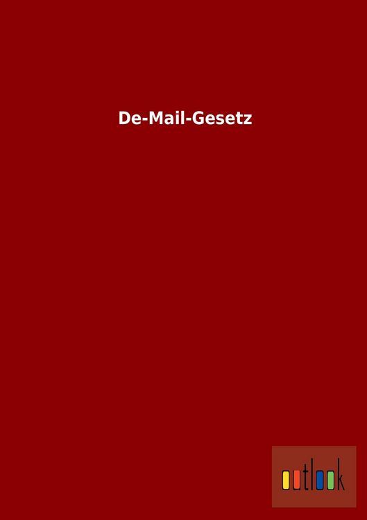 Produktbild: De-Mail-Gesetz