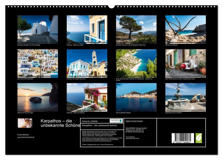 Produktbild: Karpathos &ndash; die unbekannte Sch&ouml;ne (hochwertiger Premium Wandkalender 2026 DIN A2 quer), Kunstdruck in Hochglanz