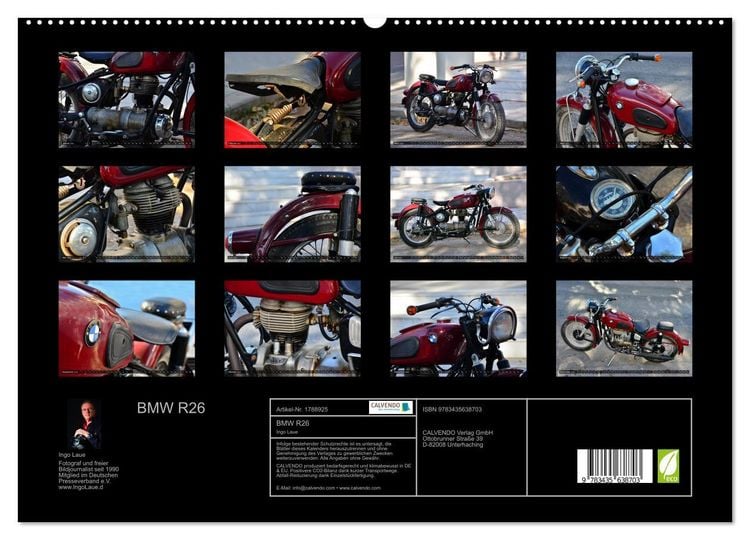 Produktbild: BMW R26 (hochwertiger Premium Wandkalender 2025 DIN A2 quer), Kunstdruck in Hochglanz