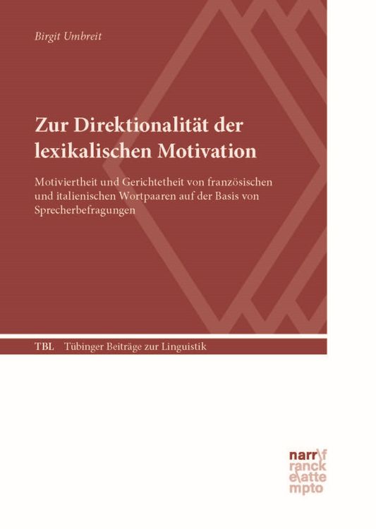 Produktbild: Zur Direktionalit&auml;t der lexikalischen Motivation