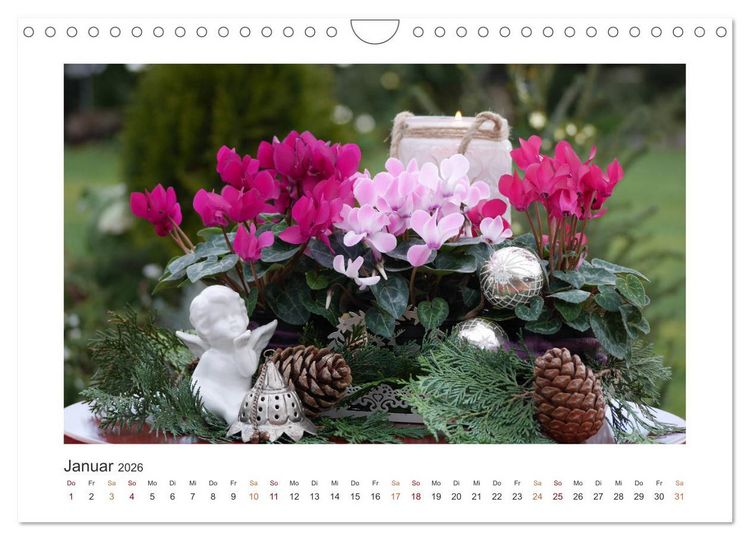 Produktbild: Blumen, Bl&uuml;ten, Dekoliebe (Wandkalender 2026 DIN A4 quer), CALVENDO Monatskalender