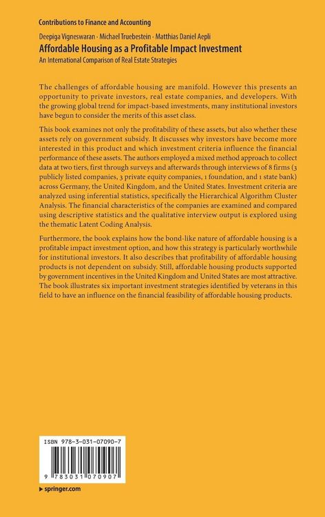 Produktbild: Affordable Housing as a Profitable Impact Investment