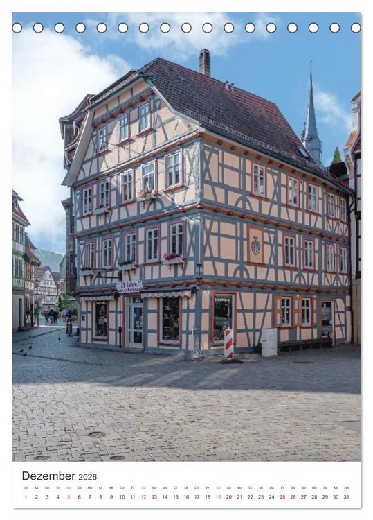 Produktbild: Kurort Schmalkalden (Tischkalender 2026 DIN A5 hoch), CALVENDO Monatskalender
