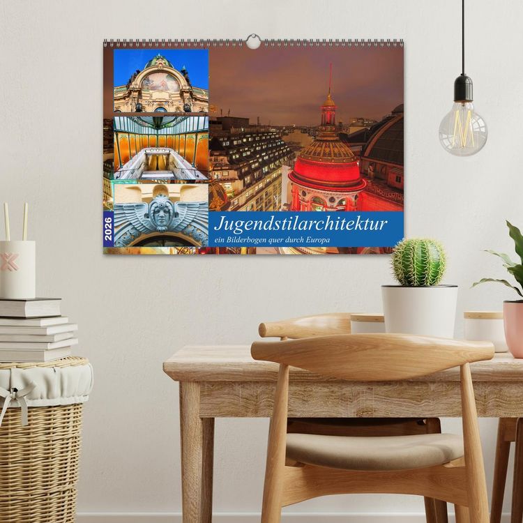 Produktbild: Jugendstilarchitektur - ein Bilderbogen quer durch Europa (Wandkalender 2026 DIN A3 quer), CALVENDO Monatskalender