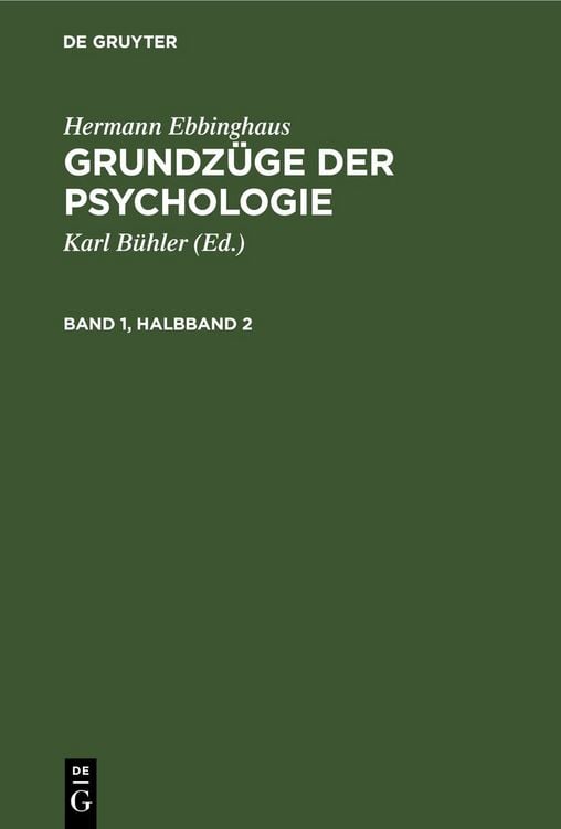 Produktbild: Grundz&uuml;ge der Psychologie. Band 1, Halbband 2