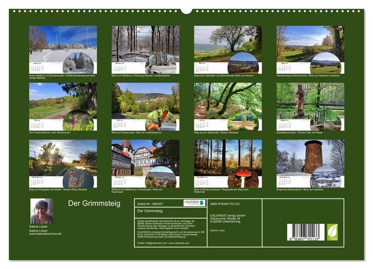 Produktbild: Der Grimmsteig (hochwertiger Premium Wandkalender 2026 DIN A2 quer), Kunstdruck in Hochglanz