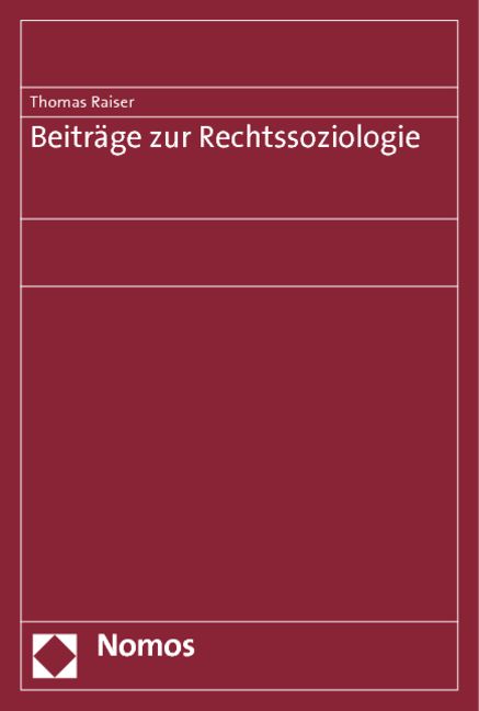Produktbild: Beitr&auml;ge zur Rechtssoziologie
