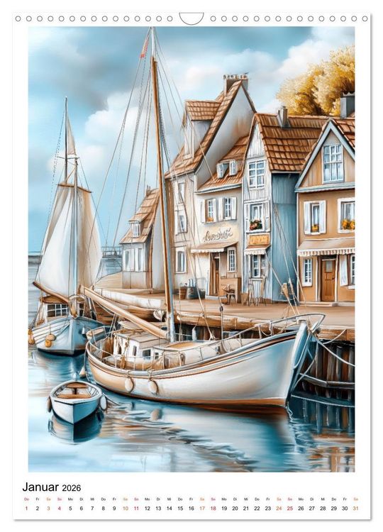 Produktbild: Maritimes Leben im Hafen (Wandkalender 2026 DIN A3 hoch), CALVENDO Monatskalender
