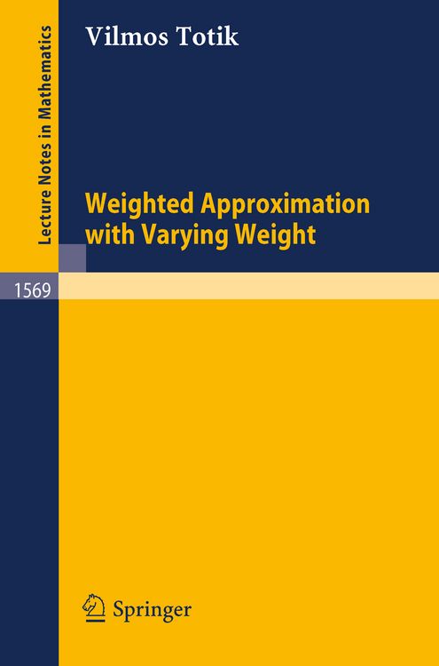 Produktbild: Weighted Approximation with Varying Weight