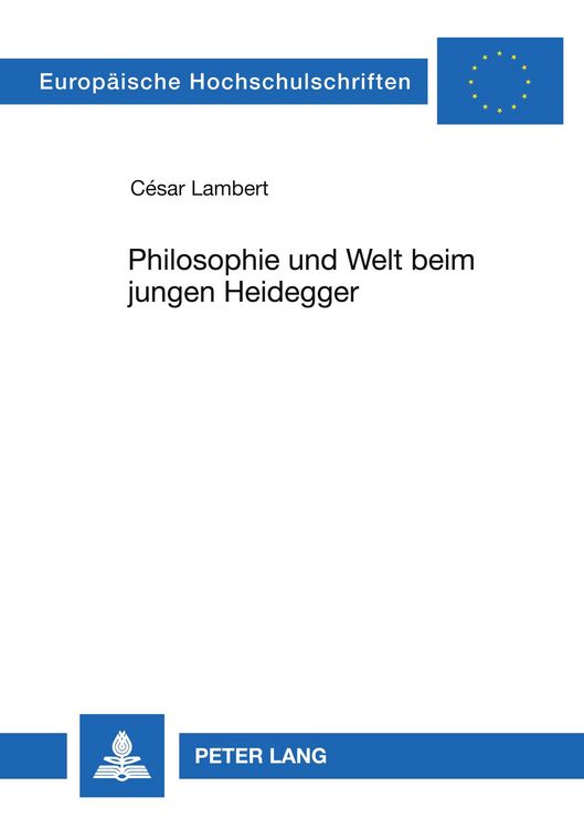 Produktbild: Philosophie und Welt beim jungen Heidegger